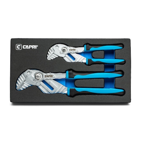 Capri Tools 7 and 10 Pliers Wrench Set, Parallel Smooth Jaws W Soft Grip NonSlip Handle CP22300MT